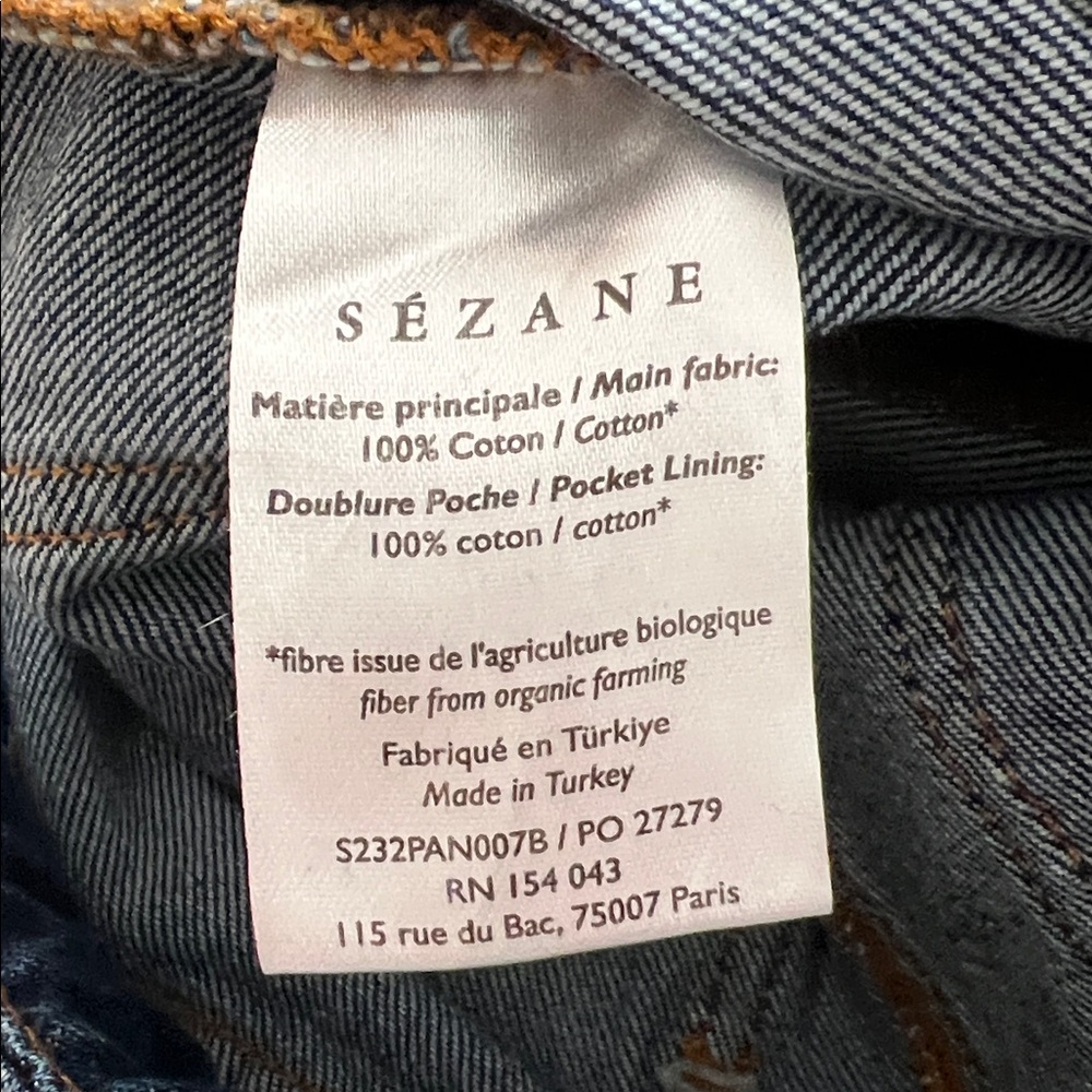 Sezane Laurence Trousers Denim - Size 6 - Picture 4 of 7